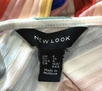 NEW LOOK RAINBOW RIBBED SLEEVELESS STRIPE JUMPSUIT SIZE 8