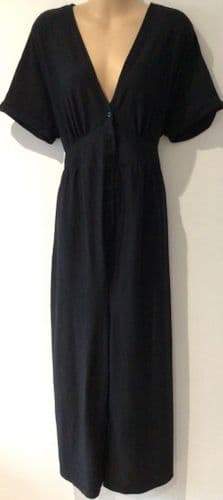 NEXT MATERNITY BLACK NURSING BUTTON JUMPSUIT SIZE 12