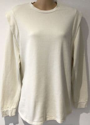 NEXT MATERNITY CREAM FRILL NURSING SWEATSHIRT SIZE L 14-16