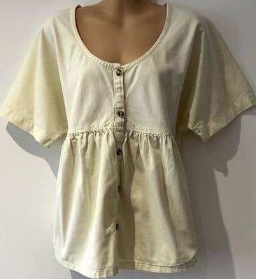 NEXT MATERNITY LEMON BUTTON NURSING TOP SIZE 12