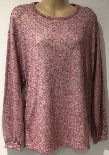 NEXT MATERNITY MAROON MARL POPPER NURSING JUMPER SIZE 18