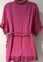 NEXT MATERNITY PINK FRILL WRAP MINI DRESS/TOP SIZE 18
