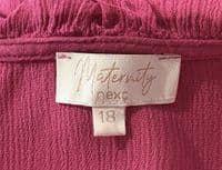 NEXT MATERNITY PINK FRILL WRAP MINI DRESS/TOP SIZE 18