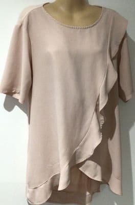 NEXT MATERNITY PINK FRILL WRAP NURSING TOP SIZE 14