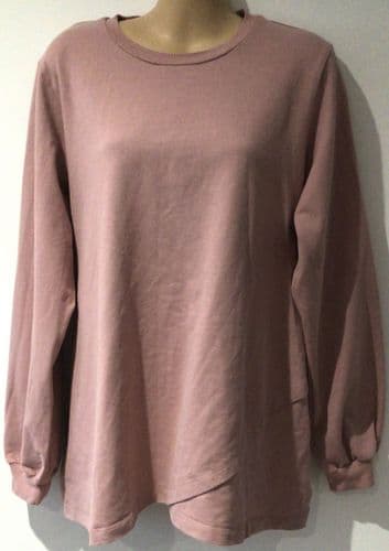 NEXT MATERNITY PINK SIDE TIE NURSING SWEATSHIRT SIZE 18