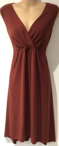 NEXT MATERNITY RED WRAP SLEEVELESS TIE BACK NURSING DRESS SIZE 10