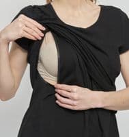 NINE + QUARTER ORGANIC BLACK BIRD NURSING TOP SIZE S 10/12