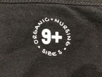 NINE + QUARTER ORGANIC BLACK BIRD NURSING TOP SIZE S 10/12