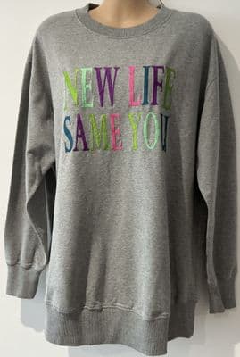 NINE + QUARTER ORGANIC GREY NEW LIFE SAME YOU NURSING SWEATSHIRT BNWT SIZE M 12/14