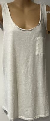 NINE + QUARTER ORGANIC WHITE MATERNITY & NURSING VEST BNWT SIZE L 14/16