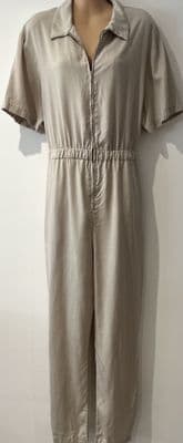 NINE THE LABEL STONE ZIP MATERNITY & NURSING JUMPSUIT SIZE L 14/16