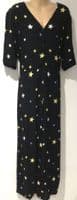 NOBODYS CHILD BLACK STAR PRINT BUTTON JUMPSUIT SIZE 16