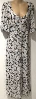 NOBODYS CHILD BLACK/WHITE FLOWER PRINT BUTTON JUMPSUIT SIZE 14