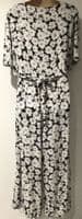 NOBODYS CHILD BLACK/WHITE FLOWER PRINT BUTTON JUMPSUIT SIZE 14