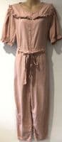 NOBODYS CHILD ORGANIC COTTON PINK ZIP JUMPSUIT SIZE 16