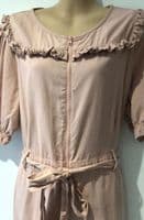 NOBODYS CHILD ORGANIC COTTON PINK ZIP JUMPSUIT SIZE 16