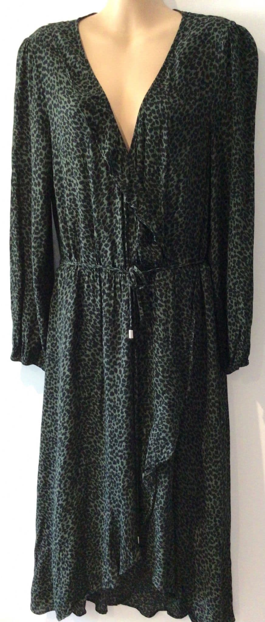 Leopard Wrap Oasis Dresses Leopard Print OASIS BLACK/KHAKI LEOPARD