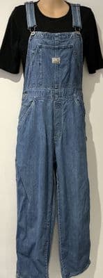 OLD NAVY BLUE JEANS VINTAGE STRAIGHT LEG DENIM DUNGAREES SIZE 12