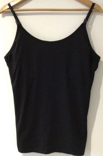 OLD NAVY MATERNITY BLACK NURSING STRAPY VEST TOP SIZE L 14