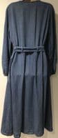 OLIVER BONAS BLUE DENIM ZIP FRONT MIDI DRESS SIZE 14