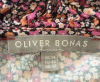 OLIVER BONAS PINK DITSY FLORAL DRESS SIZE 14