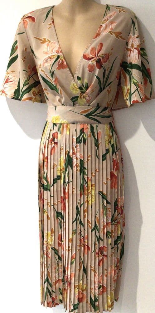 Pleated Midi Dress Pretty Little Thing Pink Wrap Dress