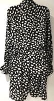 PRETTY LITTLE THING BLACK DALMATION SHIRT PLAYSUIT BNWT SIZE 12