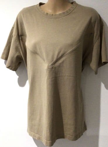 PRETTY MAMA STONE OVERSIZED NURSING ZIP T-SHIRT SIZE S 10-14