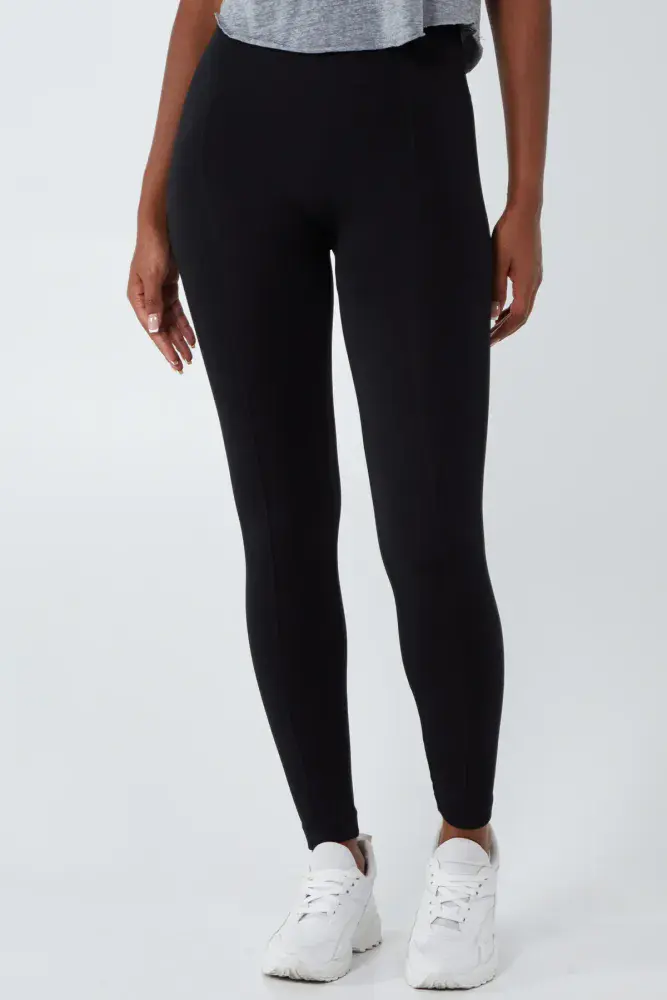 QED BLACK FLEECE LINED HIGH WAISTED STRETCH LEGGINGS NEW SIZES 8 14