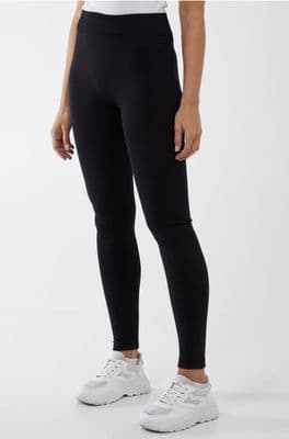 QED BLACK FLEECE LINED STRETCH LEGGINGS NEW SIZES 8-28
