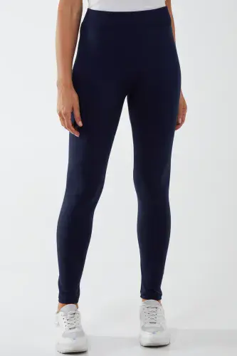 QED NAVY FLEECE LINED STRETCH LEGGINGS NEW SIZES 8-26