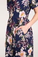 QED NAVY FLORAL BUTTON SHIRT DRESS BNWT SIZES 10 & 14