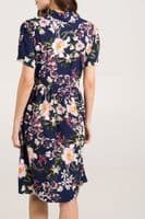 QED NAVY FLORAL BUTTON SHIRT DRESS BNWT SIZES 10 & 14