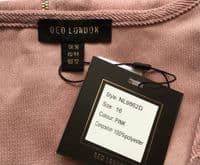 QED PINK CORD ZIP THOUGH PINAFORE DRESS NEW SIZES 8-16