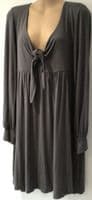 REDOUTE GREY JERSEY TIE FRONT DRESS SIZE 12/14