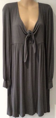REDOUTE GREY JERSEY TIE FRONT DRESS SIZE 12/14