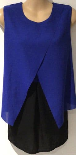 RIPE ROYAL BLUE LAYERED NURSING VEST TOP SIZE S 10/12