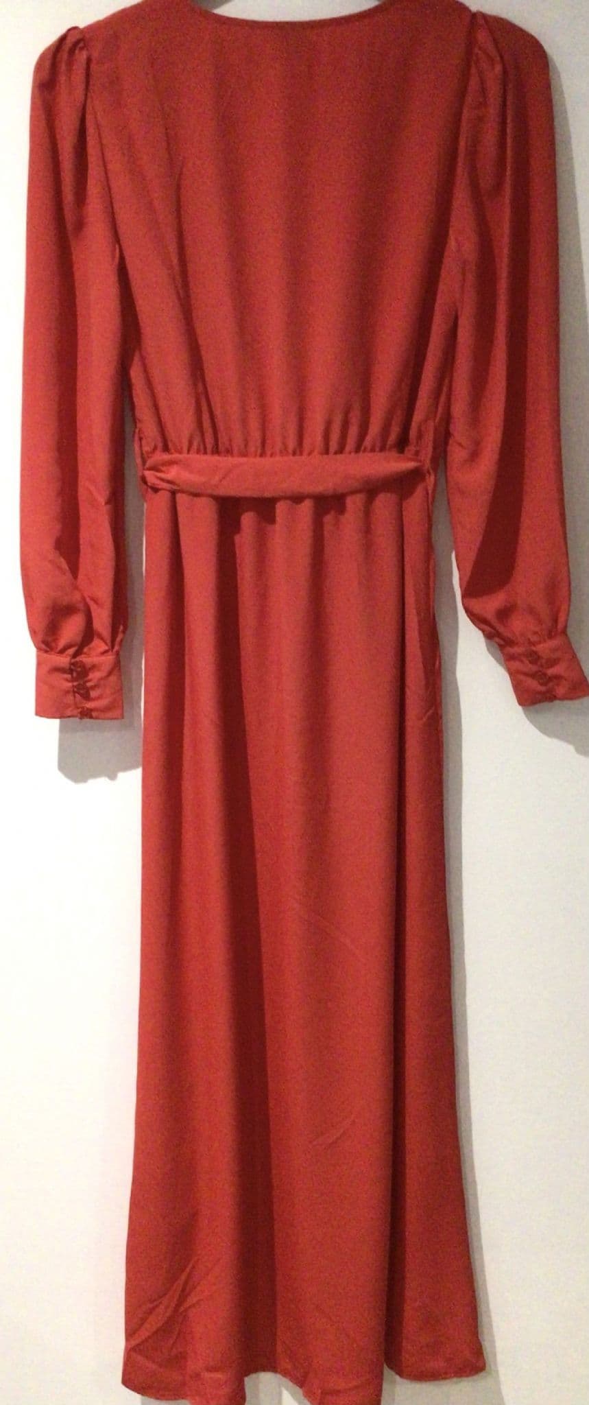 RIVER ISLAND RED WRAP MAXI DRESS NEW SIZE 12