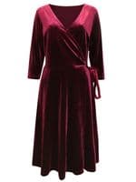 RUBY VELVET WRAP OCCASION DRESS NEW SIZES 6-20
