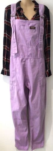 RUN & FLY LILAC COTTON DUNGAREES SIZE L 14-18