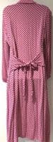 SAVIDA PINK SPOTTY MIDI SHIRT DRESS SIZE L 14/16