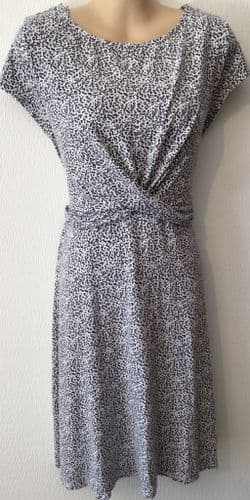 SERAPHINE 2 PIECE WHITE LEOPARD PRINT MATERNITY/NURSING DRESS SIZE 14