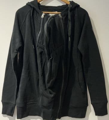 SERAPHINE BLACK 3 IN 1 ACTIVE BABY WEARING HOODIE BNWT SIZE XS 8-10