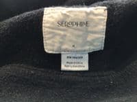 SERAPHINE BLACK 3 IN 1 BABY WEARING ZIP HOODIE JACKET M 12-14