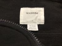 SERAPHINE BLACK 3 IN 1 BABY WEARING ZIP HOODIE JACKET NEW SIZE L 14-18