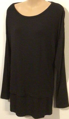 SERAPHINE BLACK LAYERED NURSING T-SHIRT TOP SIZE L 16-20