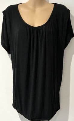 SERAPHINE BLACK MATERNITY/NURSING PYJAMA TOP LOUNGEWEAR M 12/14