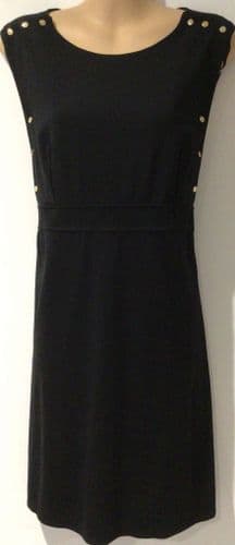 SERAPHINE BLACK POPPER NURSING SLEEVELESS PINAFORE DRESS NEW SIZE 16