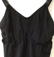 SERAPHINE BLACK UNDERWEAR NURSING VEST TOP SIZE S 8/10