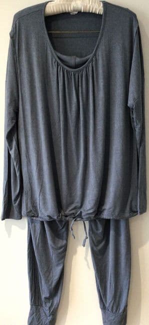 SERAPHINE BLUE MATERNITY/NURSING PYJAMA SET LOUNGEWEAR XL 18/20